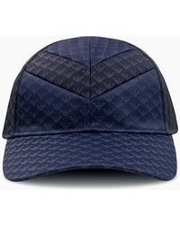 Emporio Armani - All Over Logo Printed Cap Marine - Lyst