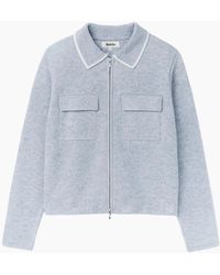 Ro&zo - Knit Zip Front Jacket With Wool - Lyst