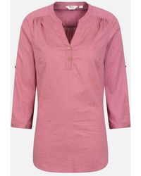 Mountain Warehouse - Ladies Petra Relaxed Fit 3/4 Sleeve Shirt - Lyst