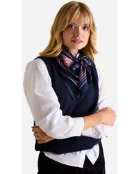 Joules - Bloomfield Square Silk Scarf - Lyst
