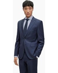 BOSS - Jeckson Solid Patterned Notch Collared Suit Jacket - Lyst