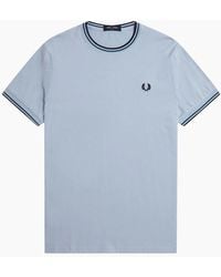 Fred Perry - Twin Tipped T Shirt Crew Neck Short Sleeve Summer Tee - Lyst