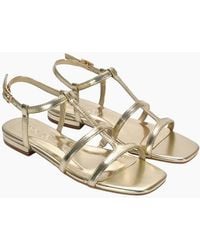 XY London - Ladies Danielle Caged Metallic Strappy Sandals - Lyst