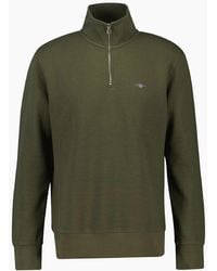 GANT - Textured Half-Zip Sweatshirt - Lyst