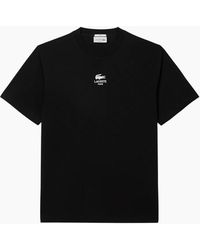 Lacoste - T Shirts Th2739 Signature Print Classic Fit Crew Neck Summer Tee - Lyst
