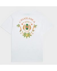 CASABLANCA - Joyaux D'Afrique Tennis Club Printed T-Shirt - Lyst