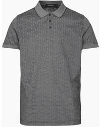 KARL LAGERFELD - Cotton Monogram Logo Polo Shirt - Lyst
