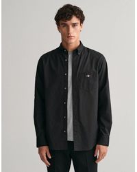GANT - Regular Fit Long Sleeve Poplin Shirt - Lyst