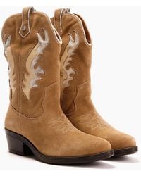 Osprey - London The Louisville Leather/Suede Mushroom Boots - Lyst