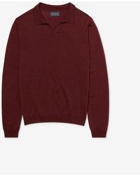 Oliver Sweeney - Merino Wool Buttonless Polo Jumper - Lyst