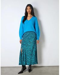 Ro&zo - Dash Print Contrast Panel Skirt - Lyst