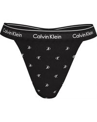 Calvin Klein - Diamond Logo Print String Thong - Lyst