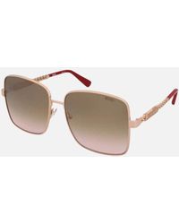 Moschino - Bold Branded Arms Rose Sunglasses - Lyst