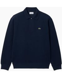 Lacoste - Sh9450 Polo Collar Piqué Sweatshirt - Lyst