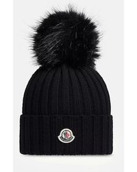 Moncler - Archive Logo Bobble Hat - Lyst