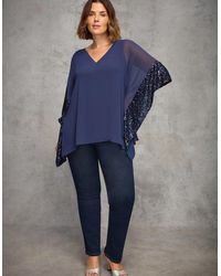 Live Unlimited London - Overlay Top With Sequin Trim - Lyst
