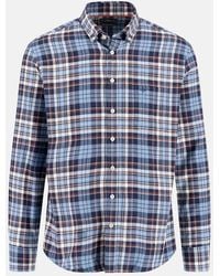 Fynch-Hatton - Button Down Check Pattern Flannel Shirt - Lyst