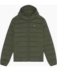Lyle & Scott - Lyle & Scott Branded Logo Hooded Puffer Jacket - Lyst