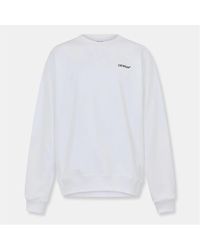 Off-White c/o Virgil Abloh - Skate Left Chest Logo Crew Neck Long Sleeve Sweatshirt - Lyst