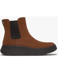 Fitflop - F-Mode Suede Flatform Chelsea Boots Rich - Lyst