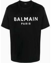 Balmain - Paris Bold Brand Logo T-Shirt - Lyst