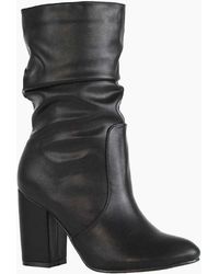 XY London - Ladies Belle Ruched Mid Calf Boots - Lyst