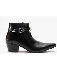 Club Cubano - Pavel Leather Winklepicker Cuban Heel Boots - Lyst