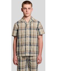 Lyle & Scott - Short Sleeve Check Linen Blend Shirt - Lyst