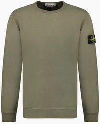 Stone Island - Brushed Organic Cotton Sweatshirt Walnut - Lyst