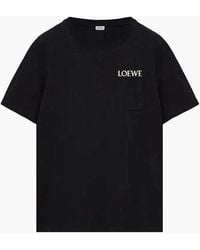 Loewe - Pocket Embroidered Logo T-Shirt - Lyst