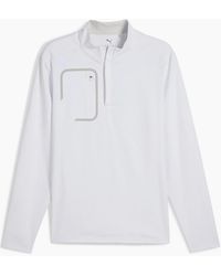 PUMA - Tech Chest Pocket Funnel Neck Long Sleeve Sweater - Lyst
