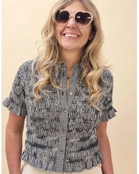 Nooki Design - Astrid Gingham Blouse - Lyst