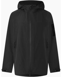 BOSS - Hooded Rain Coat With Storm Flap And Fitted Cuff - Lyst
