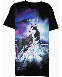 Balmain - Oversized Lone Wolf T-Shirt - Lyst