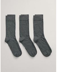 GANT - Soft Cotton Socks 3-Pack - Lyst