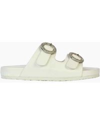 XY London - Ladies Reggie Diamante Double Strap Flat Sandals - Lyst