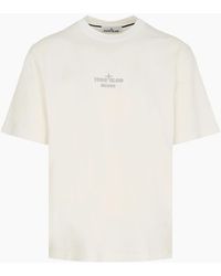 Stone Island - Branded 2100033 T-Shirt Cream - Lyst
