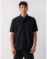 ARMANI EXCHANGE - Regular Fit Polo Shirt With Tone-On-Tone Allover Logo - Lyst