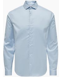 ONLY - Regular Fit Long Sleeve Point Collar Shirt - Lyst