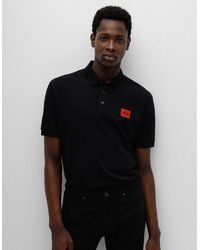 BOSS - Hugo Dereso222 Cotton Piqué Slim-Fit Polo Shirt With Logo Label - Lyst