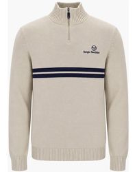 Sergio Tacchini - New Dallas 1/4 Zip Knitted Jumper Peyote/Maritime - Lyst