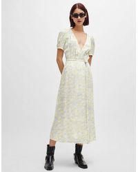 BOSS - Kikoni-1 Wrap-Front Dress - Lyst