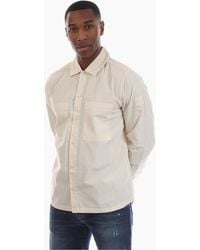 BOSS - Solid Patterned Shirt Collared Shirt Jacket - Lyst