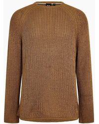 BOSS - Crew Neck Raglan Sleeve Sweater - Lyst