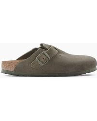 Birkenstock Boston - Suede Sandals - Lyst