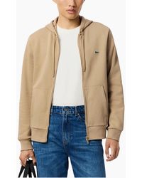 Lacoste - Fleece Hoodie Zip Up Organic Cotton - Lyst