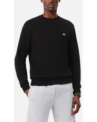 Lacoste - Fleece Crew Neck Sweatshirt Knitted Jumper Long Sleeve Sweat Tops - Lyst