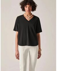 James Lakeland - Jersey V-Neck Top - Lyst