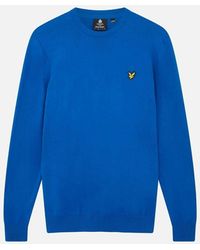 Lyle & Scott - Lyle & Scott Cotton Merino Crew Neck Jumper Bright Sweater - Lyst