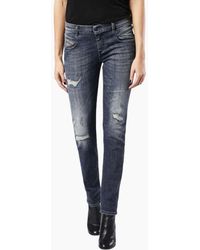 DIESEL - Belthy 0860K Denim Jeans Regular Slim Dark Italy Zip Fly - Lyst